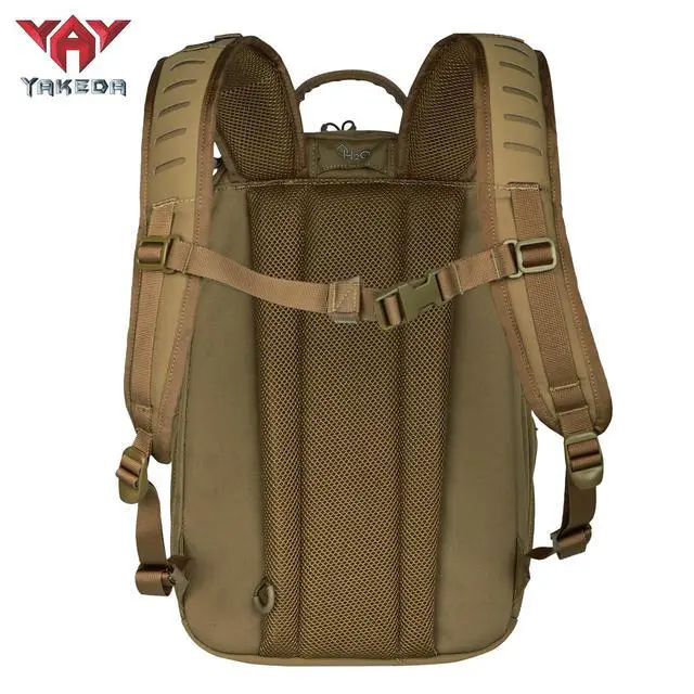 Alt view image 3 of 7 - 500D NylonTactical Military Backpack for Men,Fit 12.6-15.6 inches Laptop, Daily Bag for Hiking,hunting,running (Tan)