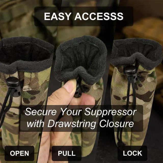 Alt view image 6 of 6 - Heat Resistant Suppressor Sleeve Cover Hot Suppressor Storage Pouch Case
