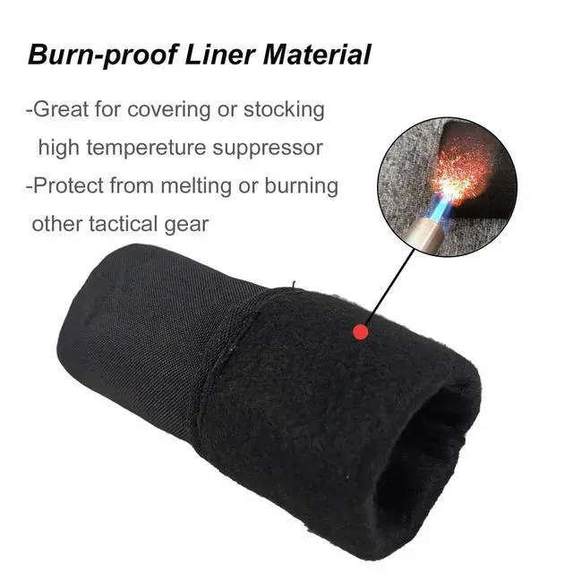 Alt view image 5 of 6 - Heat Resistant Suppressor Sleeve Cover Hot Suppressor Storage Pouch Case