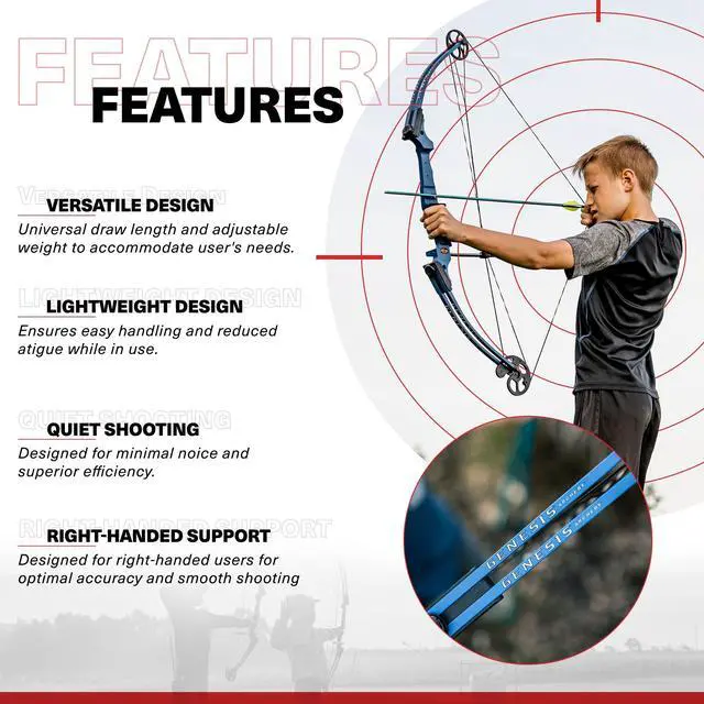 Alt view image 2 of 7 - Mini Youth Bow Archery Set, Left Hand, Blue