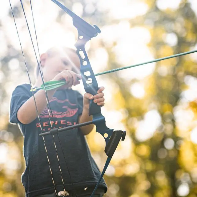 Alt view image 6 of 7 - Mini Youth Bow Archery Set, Left Hand, Blue