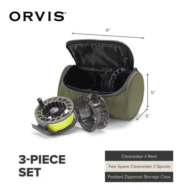 Alt view image 7 of 7 - Clearwater Reel & Spools 3-Pack: Lightweight Fly Fishing Reels with Extra Spools, Durable Construction, Smooth Drag System
