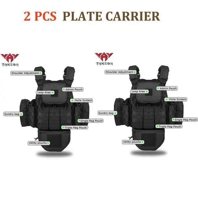 Alt view image 4 of 6 - YAKEDA Outdoor Removable CS Training Vest, Molle Breathable Training Quick Adjustable Game Vest