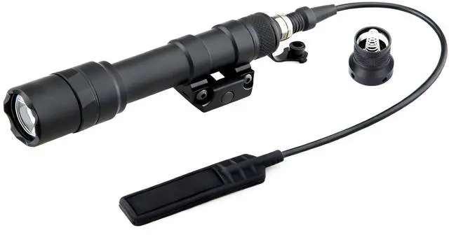 Main image of Rifle Light, Tactical Weapon Scout Flashlight for 20mm Picatinny Rail with Remote Pressure Switch Tail Switch and Mount(600)