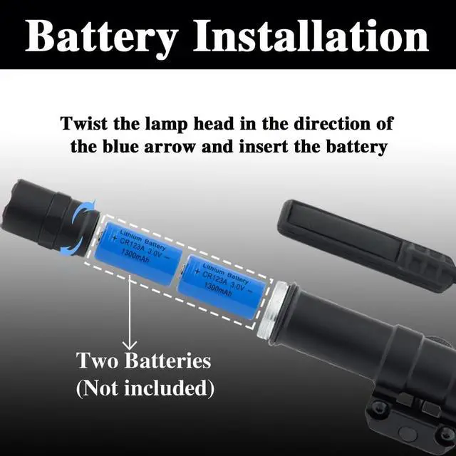 Alt view image 4 of 7 - Rifle Light, Tactical Weapon Scout Flashlight for 20mm Picatinny Rail with Remote Pressure Switch Tail Switch and Mount(600)