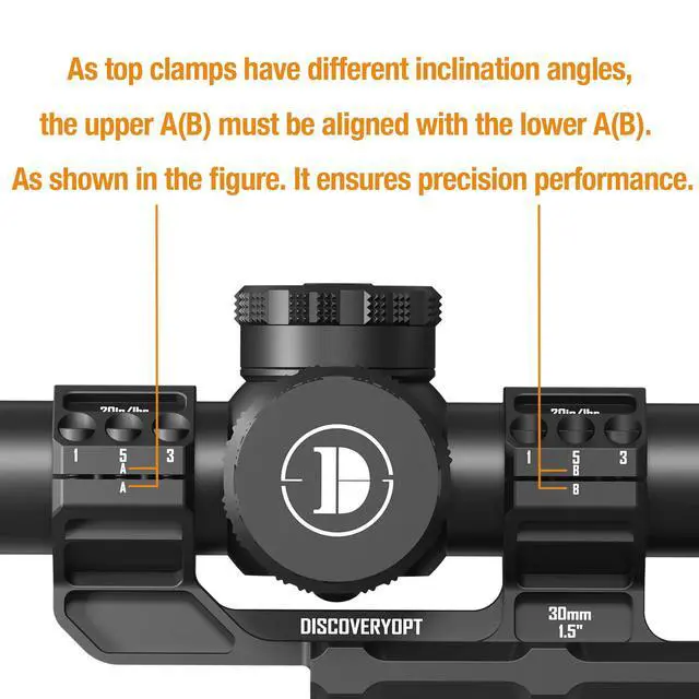 Alt view image 5 of 7 - Heavy Duty Cantilever Scope Mount, One-Piece 20 MOA Picatinny Offset Dual Ring 30mm 34mm Scope Mount