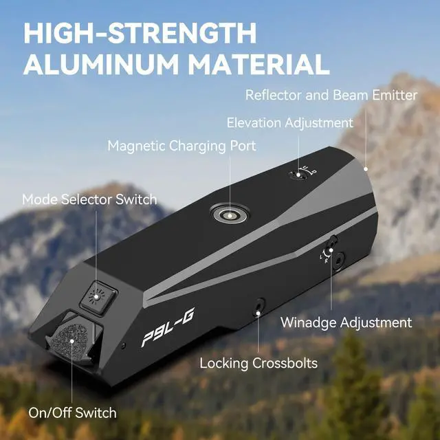 Alt view image 2 of 7 - P9L-G Tactical Light Laser Combo - 1600 Lumens LED & Green Laser Sight for Picatinny Rails with Magnetic Charger and Momentary/Constant-on Switch