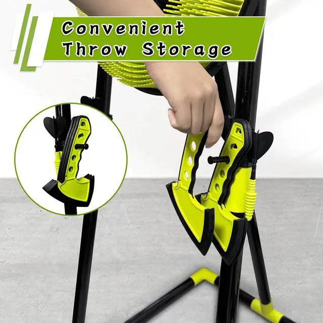 Alt view image 5 of 7 - Axe Throwing Game for Backyard - Outdoor Games for Kids Adults Family - Bristle Target, Bow & Arrow, Throwing Axes, Ninja Stars Darts Includes - Archery Games for Yard Lawn Carnival
