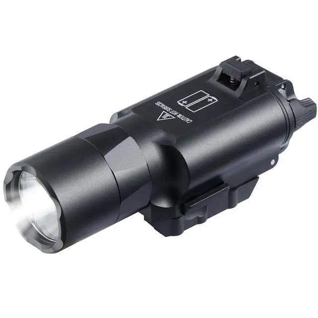 Alt view image 2 of 4 - Tactical Flashlight U-Style Weapon Light 1200 Lumens Pistol Flashlight Picatinny Flashlight Black