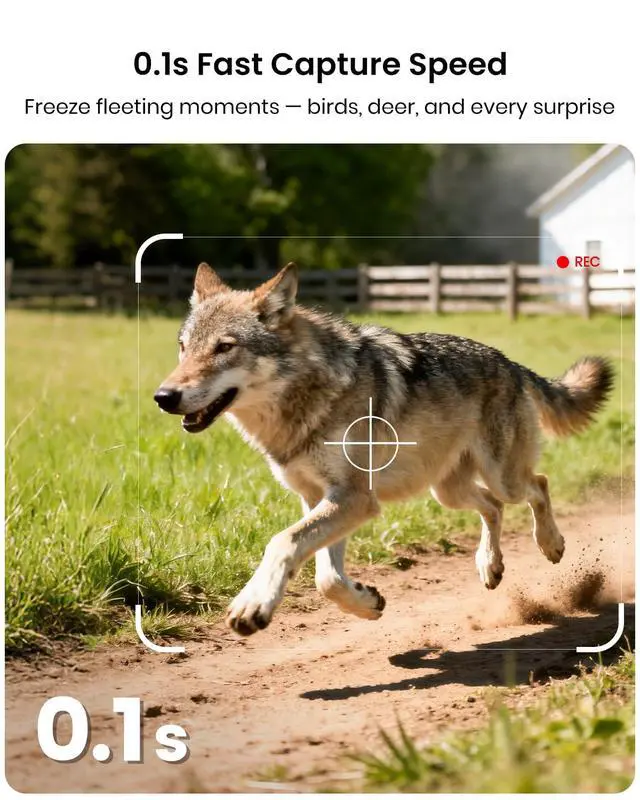 Alt view image 7 of 7 - 4K UHD Solar Trail Camera, 0.1s Motion-Activated Wildlife Record | 64MP/4K Clear Night Vision for Outdoor & Game, No Monthly Fee, App Control, Local Storage, IP66 Weatherproof Deer Camera
