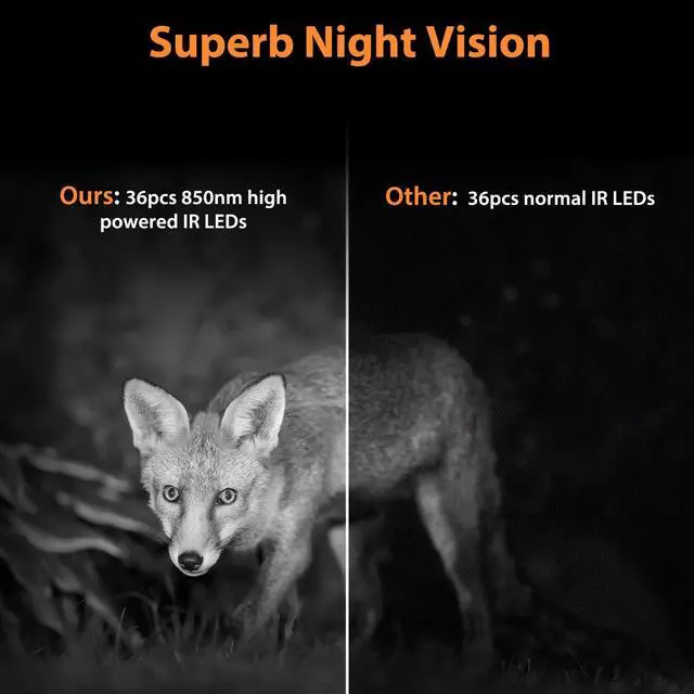 Alt view image 4 of 7 - Solar Trail Camera WiFi Bluetooth - 4K 85MP Game Camera with 2500mAh Built-in Battery, Rechargeable Trail Cam with Night Vision Motion Activated IP66, Wildlife Cameras Deer Cams for Outdoor Backyard