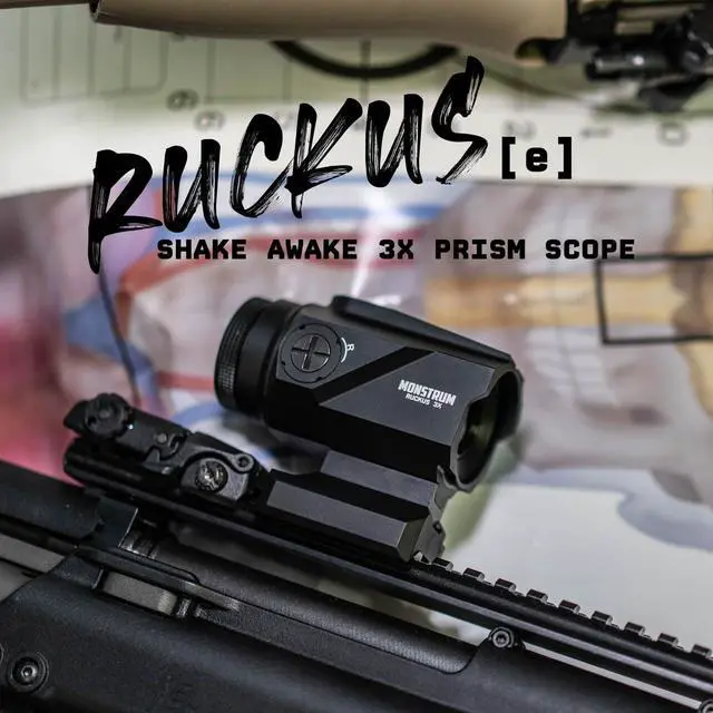 Alt view image 3 of 7 - Ruckus (e) 3X Prism Scope with Electronic Button Control and Shake Awake