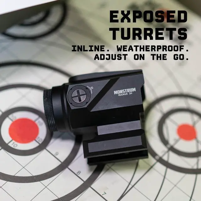 Alt view image 4 of 7 - Ruckus (e) 3X Prism Scope with Electronic Button Control and Shake Awake