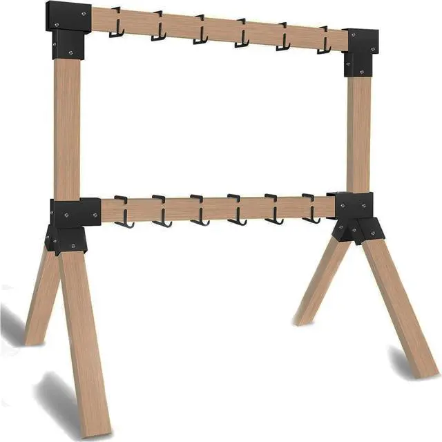 Main image of Steel Target Stand Brackets, Modular Shooting Target Hanger, Shooting Target Holders, Heavy Duty Y & T Brackets with 12 Hanger Hooks for DIY Shooting Outdoor Range(Only Brackets)