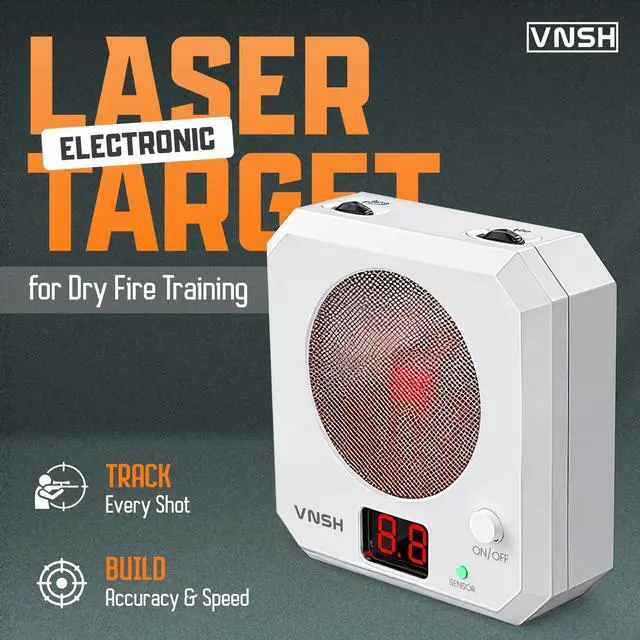 Alt view image 2 of 7 - Digital Steel Laser Target Elite with Audible Feedback for Dry Fire Training System, Rechargeable USB-C Portable Target Compatible with Laser Strike System (Cartridge not Included)