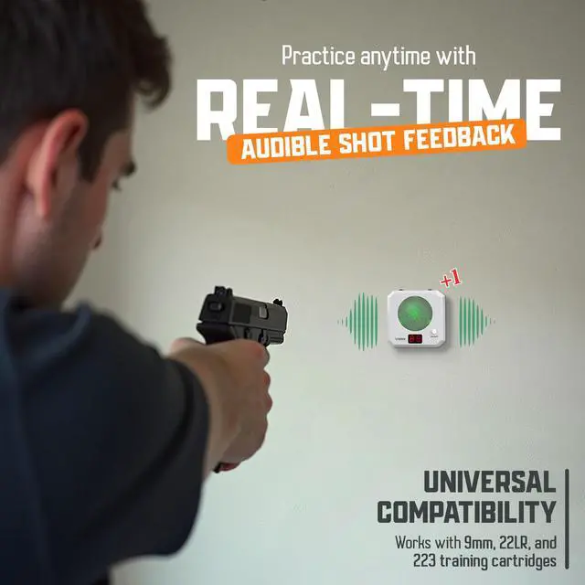 Alt view image 3 of 7 - Digital Steel Laser Target Elite with Audible Feedback for Dry Fire Training System, Rechargeable USB-C Portable Target Compatible with Laser Strike System (Cartridge not Included)