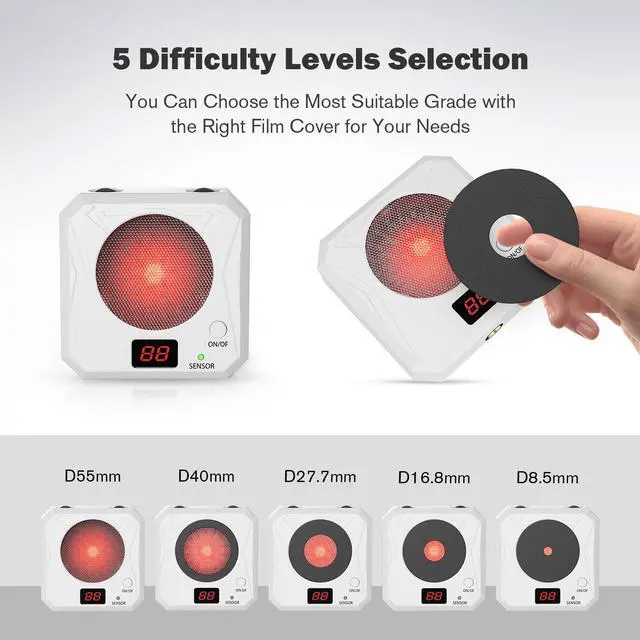 Alt view image 3 of 7 - Portable Dry Fire Training System 9mm Laser Training Cartridge and Target Kit Rechargeable Electronic Counting Target with 5 Difficulty Grade for Home Shooting Practice and Training