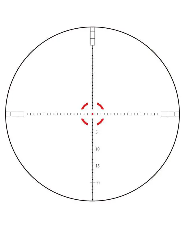 Alt view image 7 of 7 - Compact Rifle Scope with Illuminated Reticle, Zero Reset, Fixed Magnification Hunting Riflescope with 30mm Offset Scope Mount