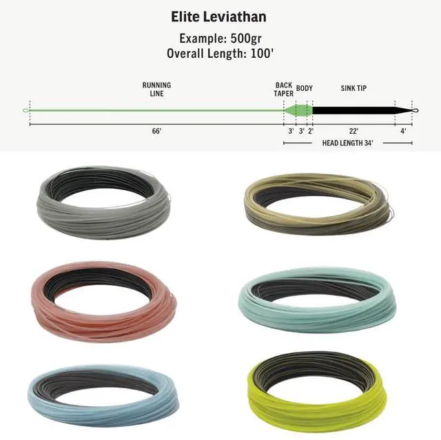 Alt view image 2 of 6 - Elite Leviathan - Tropical Series Saltwater Fly Line - Designed to Target Large Tropical Species - Low Stretch and Ultra Slick Performance - Easy Casting Fly Fishing Line