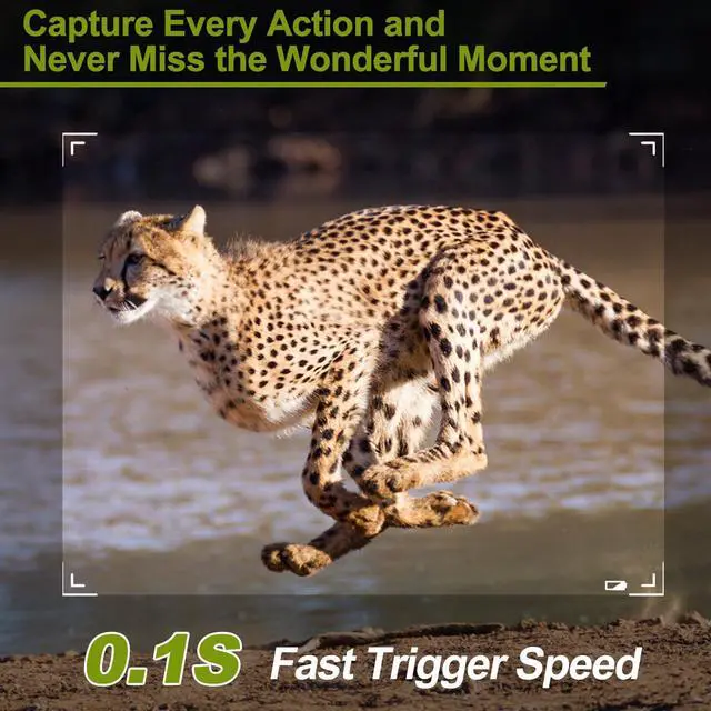 Alt view image 4 of 7 - 8K Solar Trail Camera, 60MP Bluetooth WiFi Game Camera, APP Control Trail Cam,120° Detection Angle/Night Vision/0.1S Trigger Motion Activated/IP66 Waterproof, Deer for Wildlife Farm