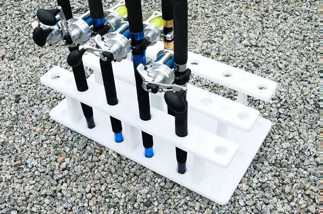Alt view image 6 of 7 - 18 Pole Fishing Rod Holder Rack for Garage Heavy Duty Outdoor Boat Dock Storage