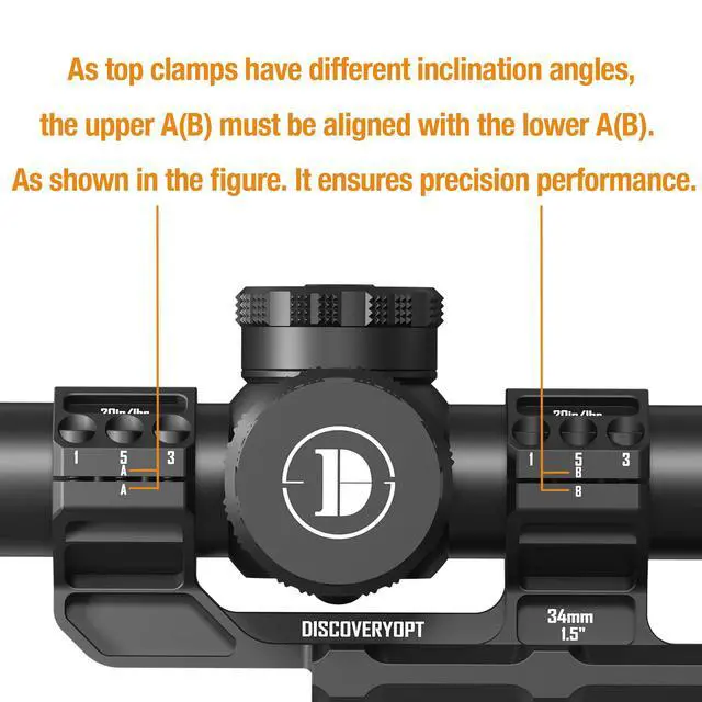 Alt view image 5 of 7 - Heavy Duty Cantilever Scope Mount, One-Piece 20 MOA Picatinny Offset Dual Ring 30mm 34mm Scope Mount