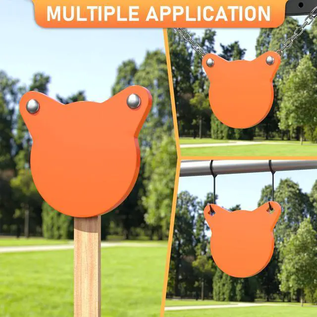 Alt view image 5 of 7 - AR500 Steel Targets for Shooting, 1/2'' or 3/8'' Thick Torso Gong Combo Metal Targets for Shooting Laser Cut Steel