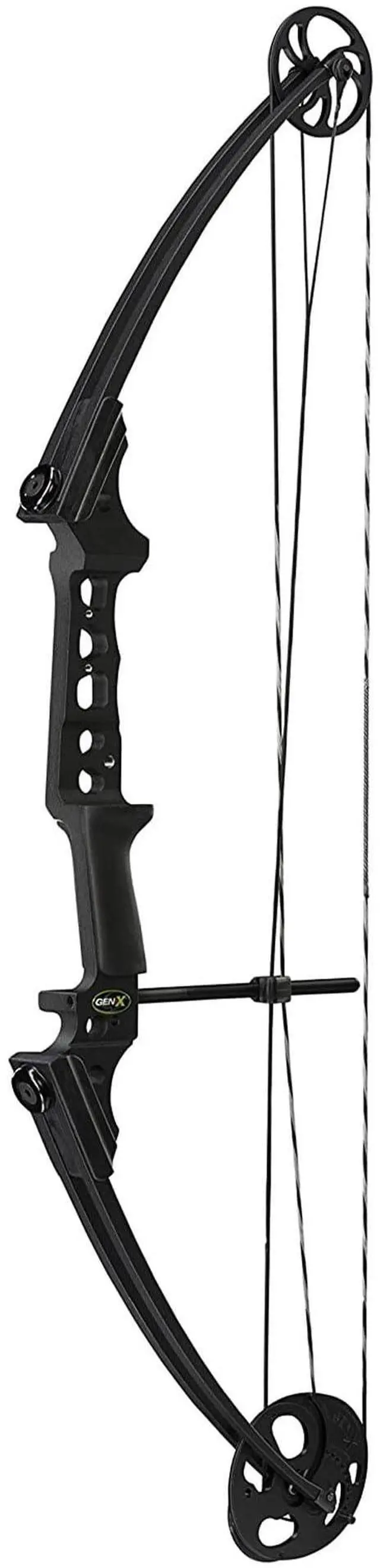 Main image of Gen-X Lightweight Compound Bow, Archery Hunting Bow for Adults w/Adjustable Riser, Cam Draw Weight, & Length, Draw Hand - Right, Black