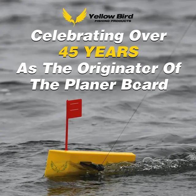 Alt view image 7 of 7 - Planer Boards for Fishing (4Pack) - 4 Size Options - Includes Tattle Flag kit