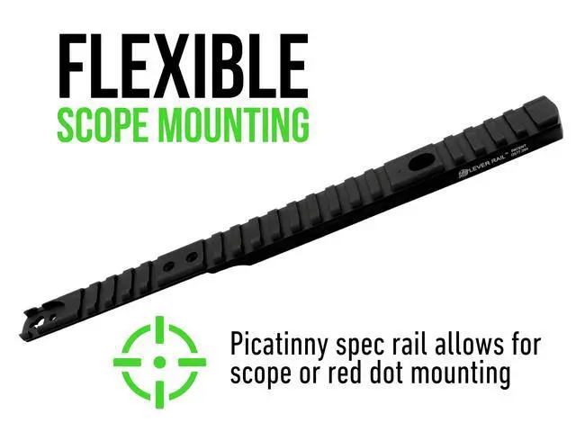 Alt view image 3 of 6 - XS SIGHTS Marlin Optic Mounts & Ghost Ring, Fits Marlin Lever Carbines, Easy Install Picatinny Rail & Ghost Ring w/White Stripe Front Post (Marlin 1894, 1895, 336, 308MX, 30AS, 336 35 Rem)