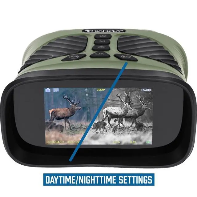 Alt view image 3 of 7 - NV-2 Night Vision Binoculars, 10X Magnification, 8X Digital Zoom, 43mm Lens, 3 Inch IPS Display, 40MP Photos, 2.5K Video, 820yd Range, 3-Level IR, USB-C Fast Charging, Day & Night Use