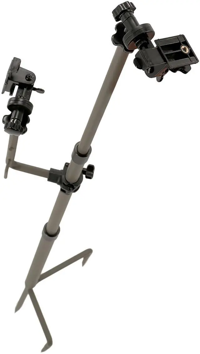 Main image of Edge Series Camera Stake - Telescoping Ground Mount | No tree needed, telescoping height adjustment, dual device arm, universal 1/4"-20 mount, ground deployment