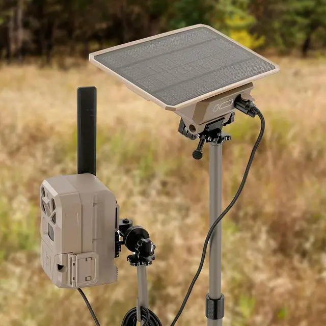 Alt view image 3 of 5 - Edge Series Camera Stake - Telescoping Ground Mount | No tree needed, telescoping height adjustment, dual device arm, universal 1/4"-20 mount, ground deployment