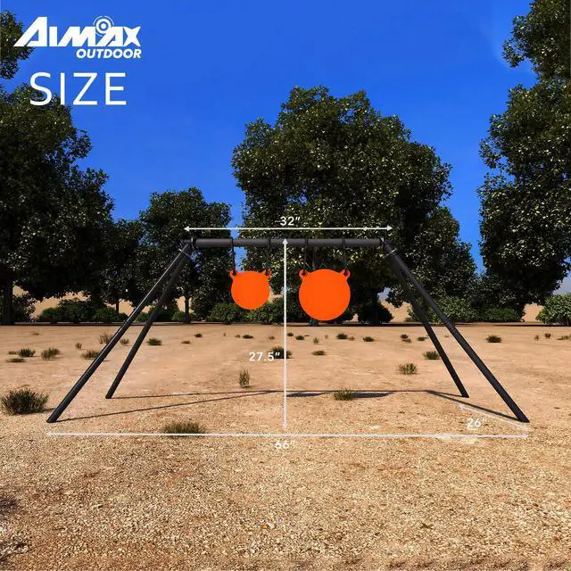 Alt view image 7 of 7 - AR500 Steel Target Stand System Kit, 3/8 Thick 6 and 8 inch Gong Targets, Suitable for Most Pistol, Handgun and Rifle Calibers
