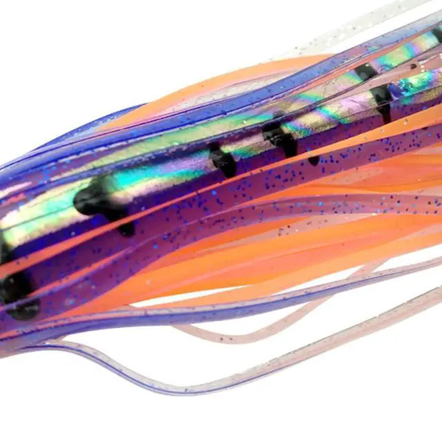 Alt view image 7 of 7 - Saltwater Trolling Lures Set, Offshore Fishing Lure Rigged Circle Hook & 6 in/9 in Hoochie Octopus/Squid Skirts for Catching Mahi, Tuna, Wahoo and Big Game Fishes
