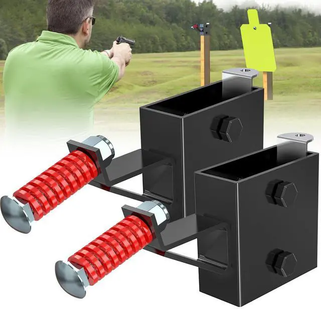 Main image of 2x4 Steel Target Hanger | AR500 2x4 Shooting Target Stand Brackets | Target Holders for Shooting | Steel Gong Target Conversion Adapter for Range | Indoor | Outdoor