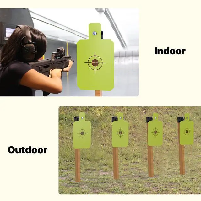 Alt view image 4 of 7 - 2x4 Steel Target Hanger | AR500 2x4 Shooting Target Stand Brackets | Target Holders for Shooting | Steel Gong Target Conversion Adapter for Range | Indoor | Outdoor