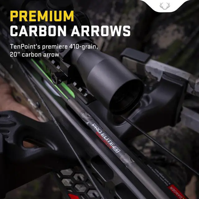 Alt view image 3 of 7 - Pro Elite 400 Select Arrow with Alpha-Blaze Lighted Nock - 20-inch, Pack of 3 - Superior Flight Visibility & Increased Accuracy for Railed Crossbows