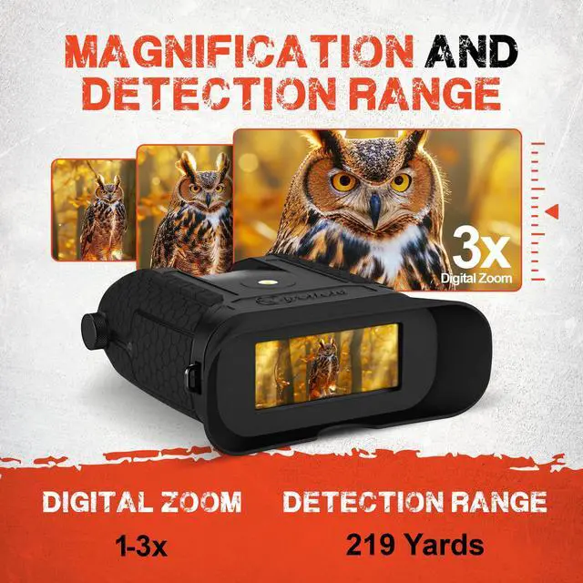 Alt view image 3 of 7 - Hexcore HD Night Vision Binocular 1-3x