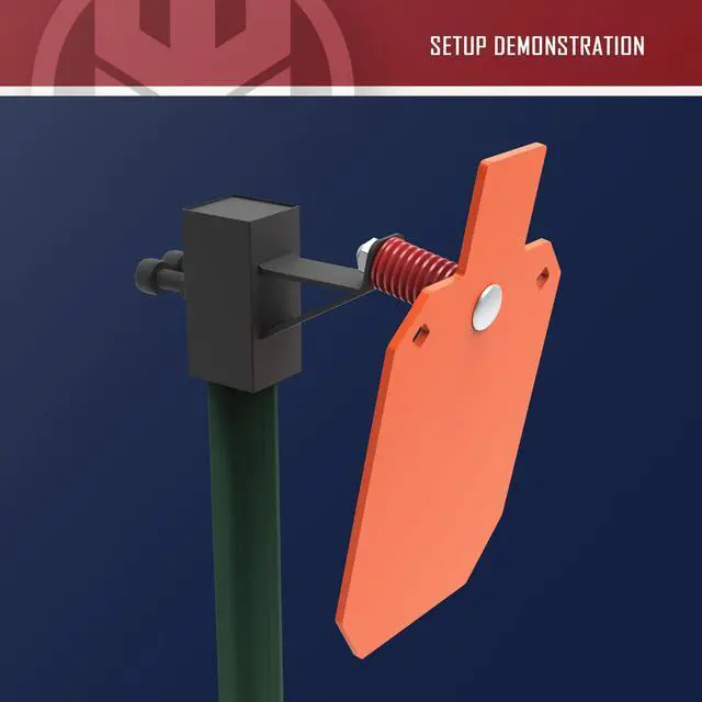 Alt view image 4 of 7 - AR500 Steel Target for Shooting, 1/2 inch Thick Metal Target, Neon Orange Color (1/2 inch Thick with 7" x 12" Size), with T Post Hanger