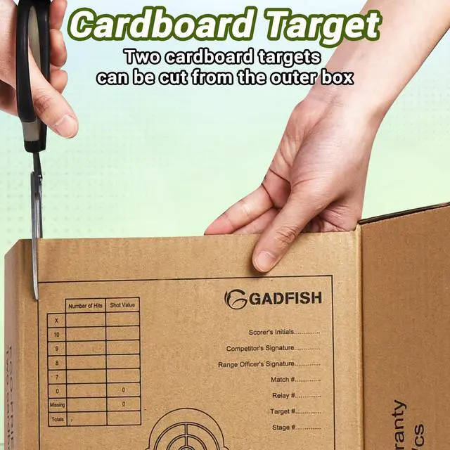 Alt view image 7 of 7 - Adjustable Target Stand Set with 10 Paper Targets, Two Mounting Options for Outdoor Shooting, Stable Holder with Metal Poles and Ground Nails