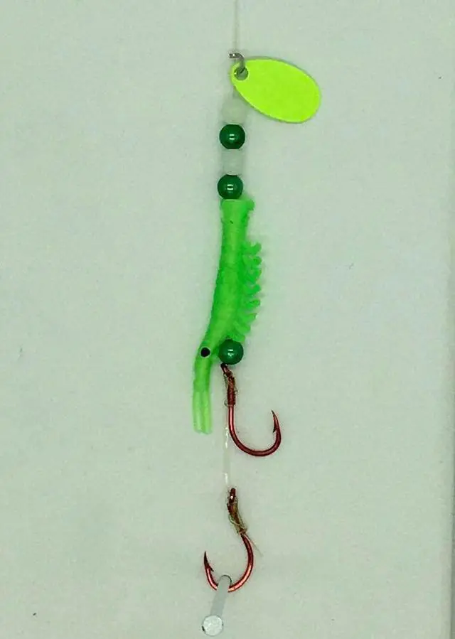 Alt view image 2 of 7 - Kokanee Salmon Shrimp & Hoochies Fishing Lures - Multicolor Packs Including Micro Hoochies & Shrimp - Durable Plastic Construction with Sharp Octopus Hooks - Ideal for Kokanee & Trout