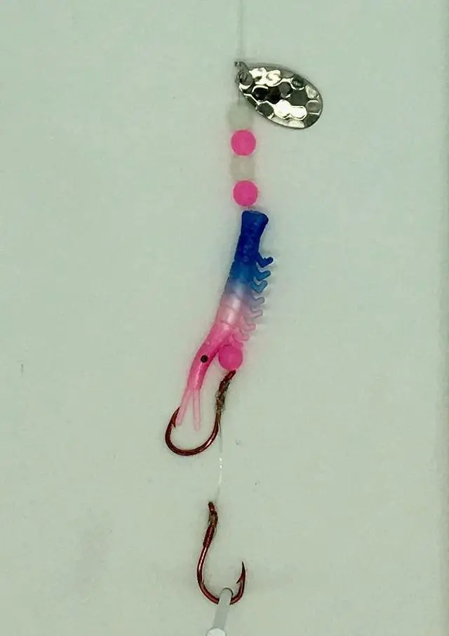 Alt view image 4 of 7 - Kokanee Salmon Shrimp & Hoochies Fishing Lures - Multicolor Packs Including Micro Hoochies & Shrimp - Durable Plastic Construction with Sharp Octopus Hooks - Ideal for Kokanee & Trout
