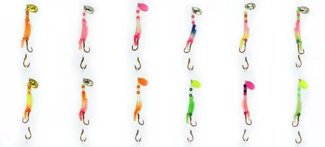 Main image of Kokanee Salmon Shrimp & Hoochies Fishing Lures - Multicolor Packs Including Micro Hoochies & Shrimp - Durable Plastic Construction with Sharp Octopus Hooks - Ideal for Kokanee & Trout