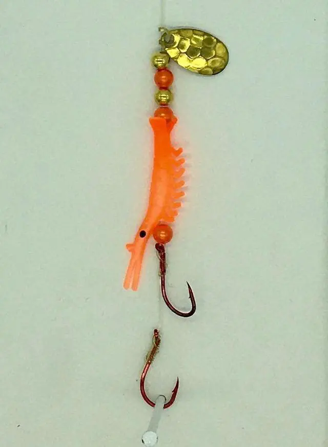 Alt view image 6 of 7 - Kokanee Salmon Shrimp & Hoochies Fishing Lures - Multicolor Packs Including Micro Hoochies & Shrimp - Durable Plastic Construction with Sharp Octopus Hooks - Ideal for Kokanee & Trout