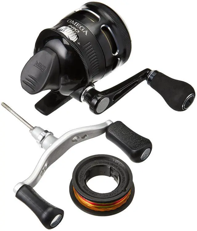 Main image of Omega Pro Spincast Fishing Reel, Dual Ceramic Pick-up Pins, Solid-Brass Pinion Gear, GlideLine ll Line Retrieval System, Pre-Spooled