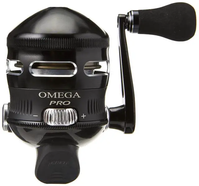 Alt view image 2 of 7 - Omega Pro Spincast Fishing Reel, Dual Ceramic Pick-up Pins, Solid-Brass Pinion Gear, GlideLine ll Line Retrieval System, Pre-Spooled