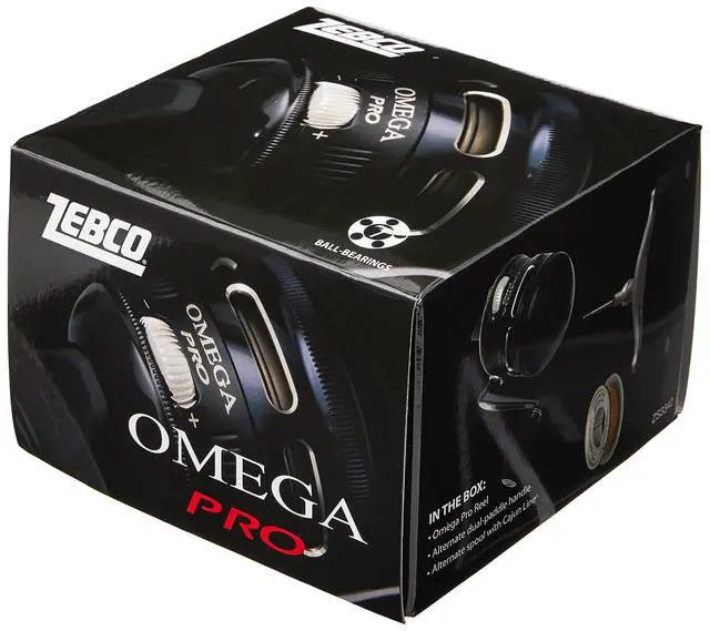 Alt view image 4 of 7 - Omega Pro Spincast Fishing Reel, Dual Ceramic Pick-up Pins, Solid-Brass Pinion Gear, GlideLine ll Line Retrieval System, Pre-Spooled