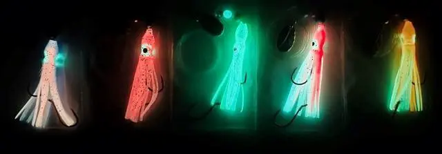 Alt view image 6 of 7 - Kokanee Salmon Shrimp & Hoochies Fishing Lures - Multicolor Packs Including Micro Hoochies & Shrimp - Durable Plastic Construction with Sharp Octopus Hooks - Ideal for Kokanee & Trout