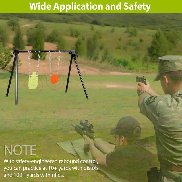 Alt view image 7 of 7 - AR500 Steel Shooting Targets, Laser-Cut Metal Targets with High-Visibility Glow Neon Color for Reactive Range Shooting